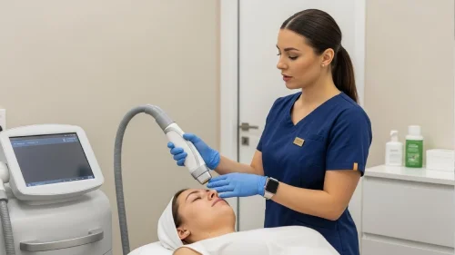 جلسه آزمایشی لیزر موهای زائد و آشنایی با دستگاه ها در کلینیک