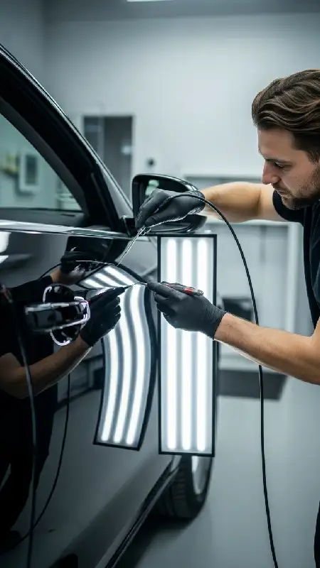 صافکاری بدون رنگ PDR با دستگاه مکش و تکنولوژی روز