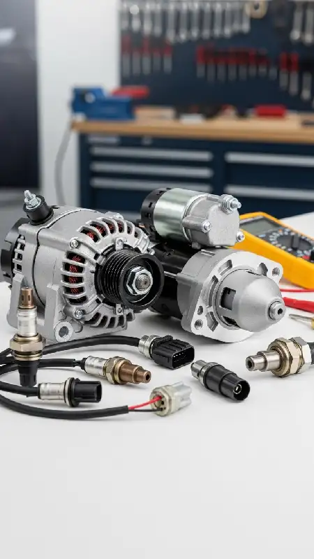 قطعات برقی و الکتریکی خودرو شامل دینام، استارت، سنسورها
