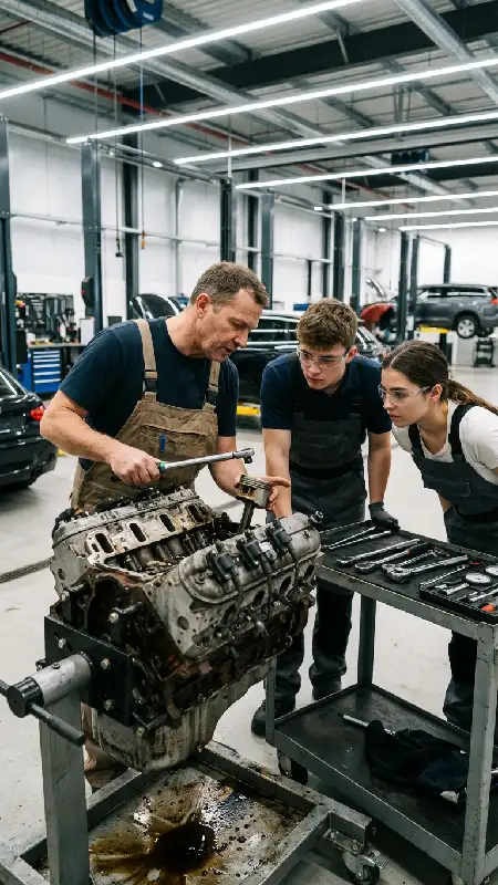 آموزش تعمیر موتور خودرو از صفر تا صد در کارگاه مجهز