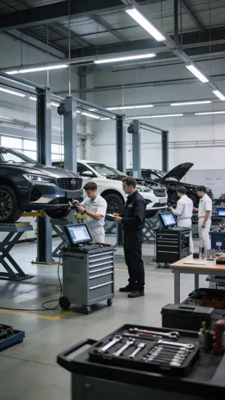 آموزشگاه مجهز تعمیر خودرو با محیط حرفه ای و ابزار به روز