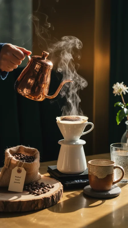 قهوه اسپشیالتی و سینگل اوریجین در یک قهوه فروشی لوکس