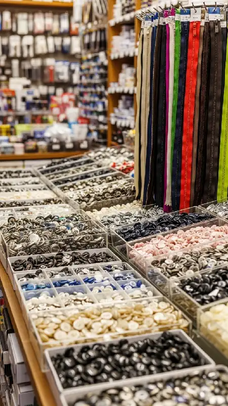 انواع دکمه و زیپ از اصلی ترین لوازم خرازی و یراق آلات خیاطی