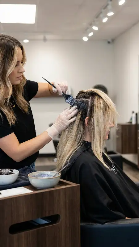 اصلاح تناژ و ترمیم ریشه در سالن رنگ و مش