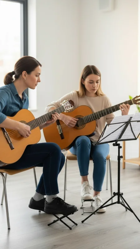 آموزش گیتار کلاسیک و پاپ در آموزشگاه موسیقی معتبر
