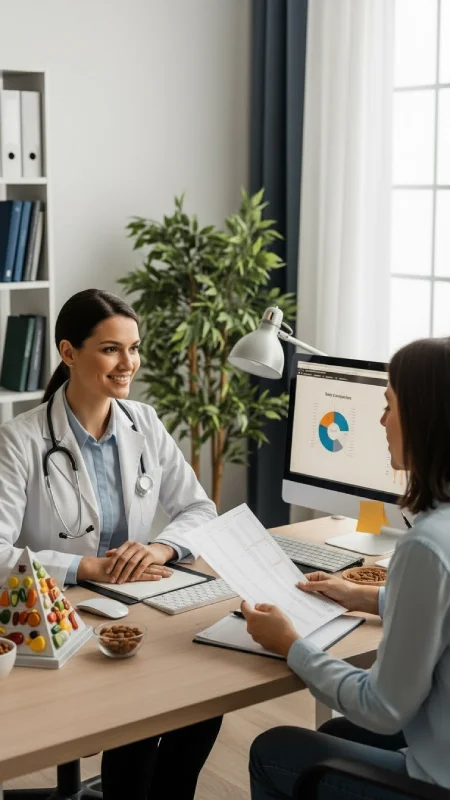 مشاوره حضوری با دکتر متخصص تغذیه در مطب