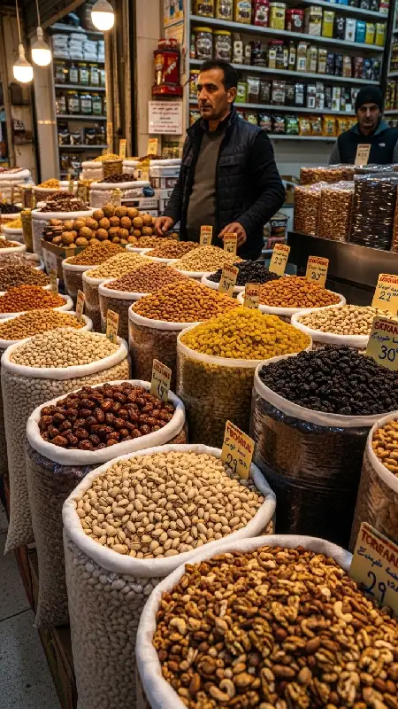 فروش عمده خشکبار و آجیل در بازار تهران