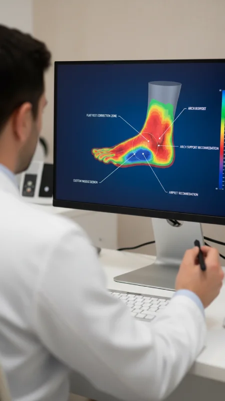 اسکن و آنالیز کامپیوتری کف پا برای ساخت کفی و کفش طبی