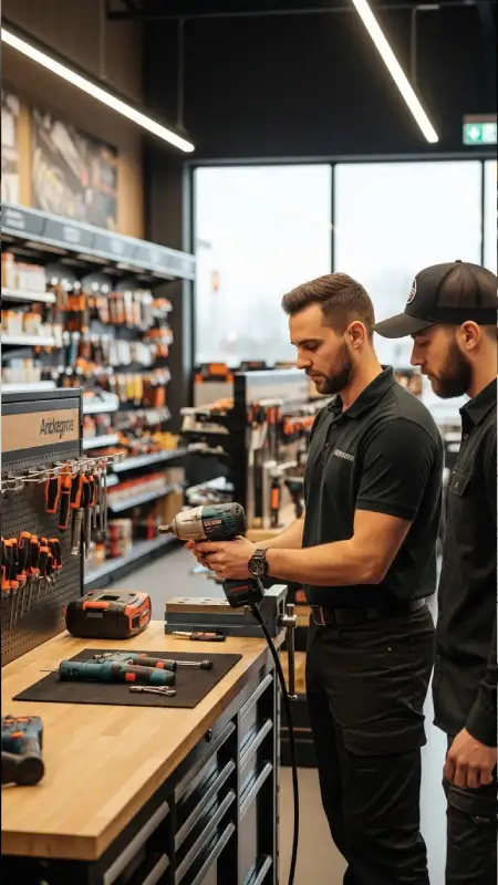 فروشگاه ابزار آلات حرفه ای با محیطی منظم و مطمئن