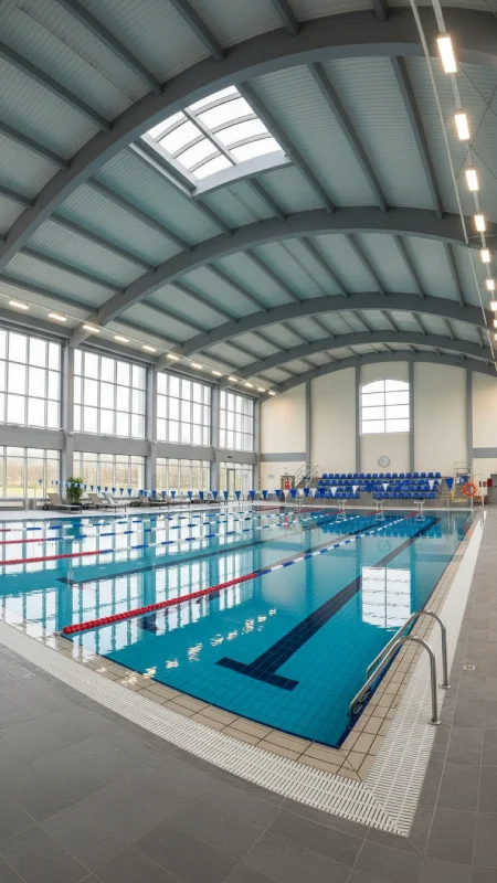 استخر سرپوشیده و استاندارد در مجموعه ورزشی خانوادگی